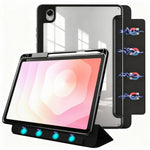 For Samsung Galaxy Tab S11 Folding Stand Leather Case Magnetic Detachable Tablet Cover with Auto Wake / Sleep