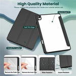 For Samsung Galaxy Tab S11 Folding Stand Leather Case Magnetic Detachable Tablet Cover with Auto Wake / Sleep