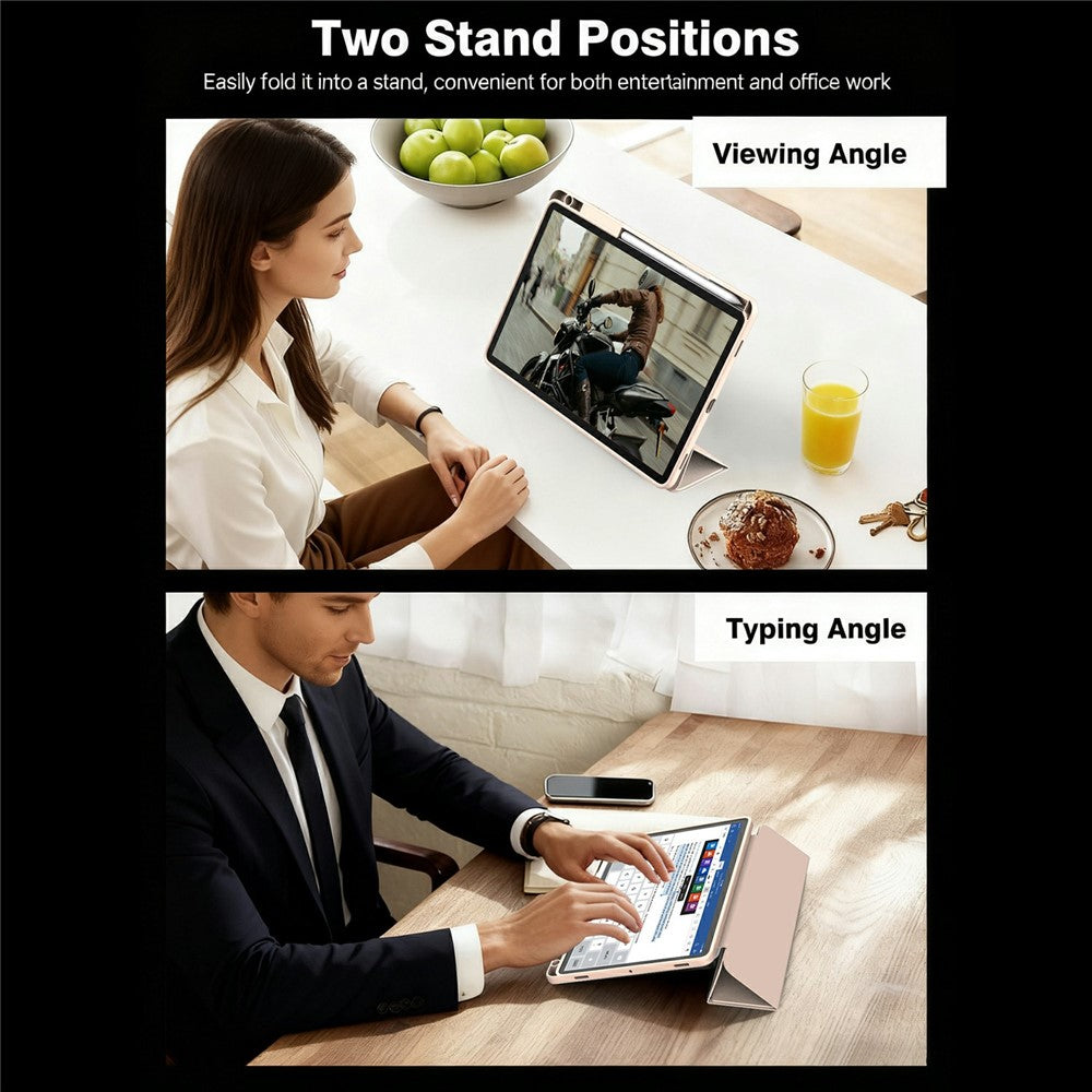 For Samsung Galaxy Tab S11 Folding Stand Leather Case Magnetic Detachable Tablet Cover with Auto Wake / Sleep