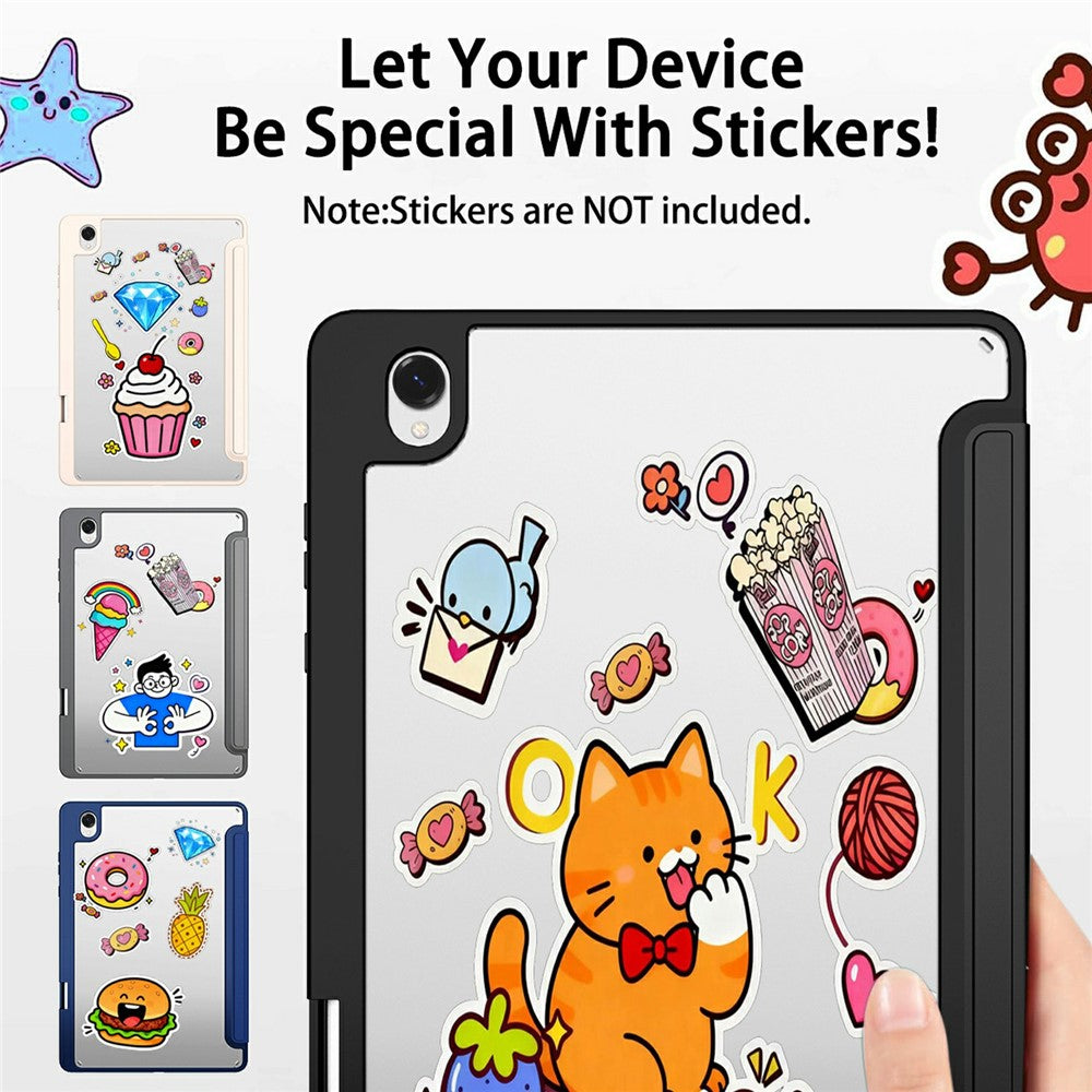 For Samsung Galaxy Tab S11 Folding Stand Leather Case Magnetic Detachable Tablet Cover with Auto Wake / Sleep