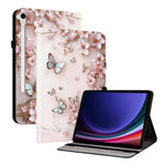 Læderetui til Samsung Galaxy Tab S10 Lite / S10 FE / S9 / S9 FE Mønstertryk Stander Tabletcover med kortpladser