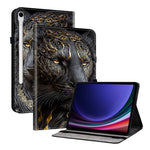 Læderetui til Samsung Galaxy Tab S10 Lite / S10 FE / S9 / S9 FE Mønstertryk Stander Tabletcover med kortpladser