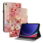 Læderetui til Samsung Galaxy Tab S10 Lite / S10 FE / S9 / S9 FE Mønstertryk Stander Tabletcover med kortpladser