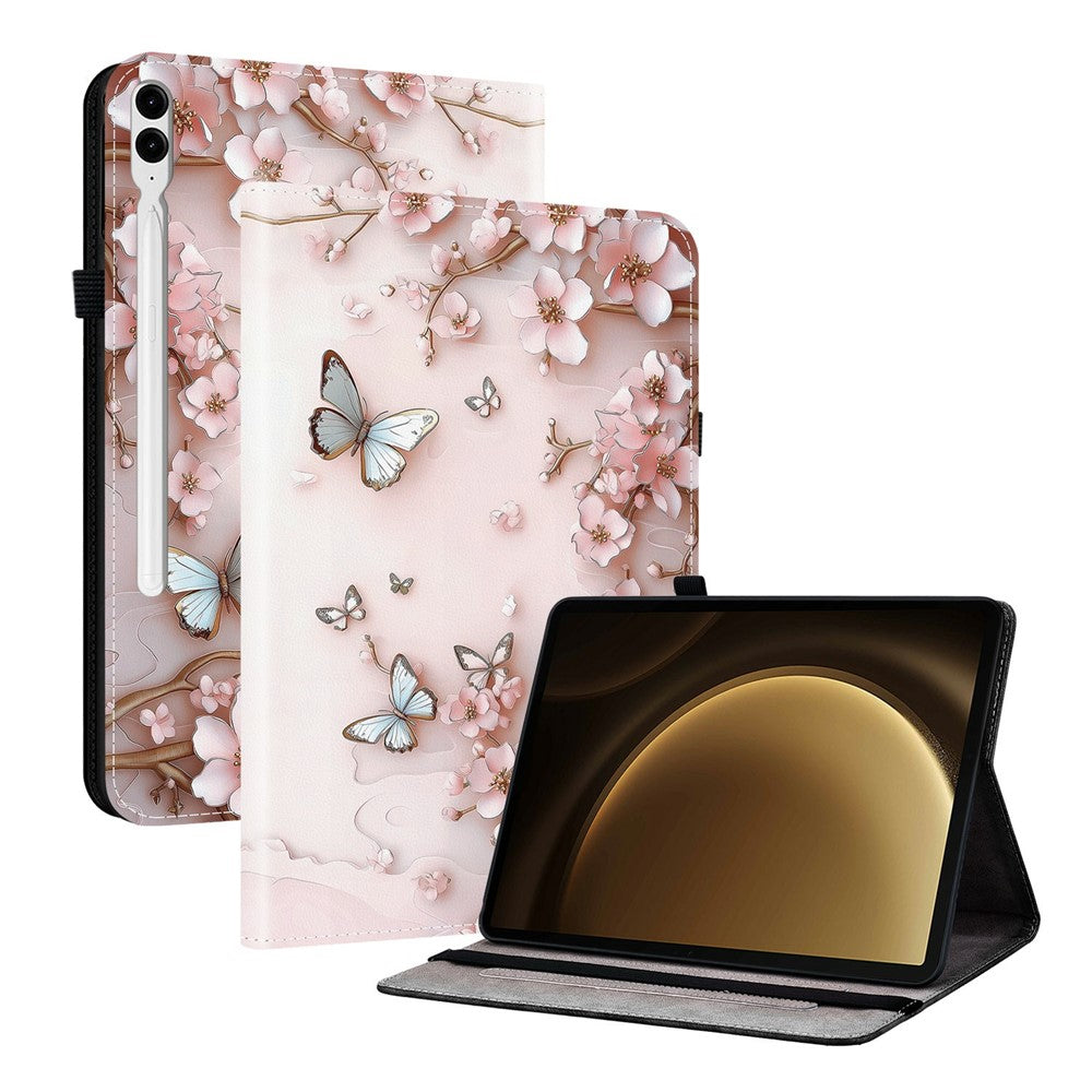 Leather Case For Samsung Galaxy Tab S10+  /  S9 FE+  /  S9+ Pattern Printed Stand Tablet Cover with Card Slots