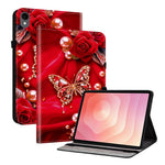 For Samsung Galaxy Tab S11 Leather Case Pattern Printed Stand Tablet Cover with Card Slots