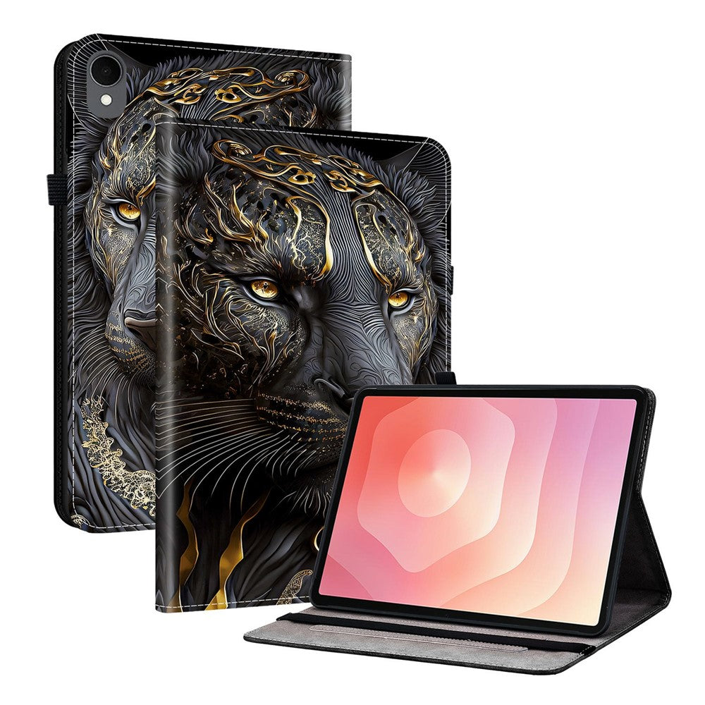 For Samsung Galaxy Tab S11 Leather Case Pattern Printed Stand Tablet Cover with Card Slots