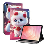 For Samsung Galaxy Tab S11 Leather Case Pattern Printed Stand Tablet Cover with Card Slots
