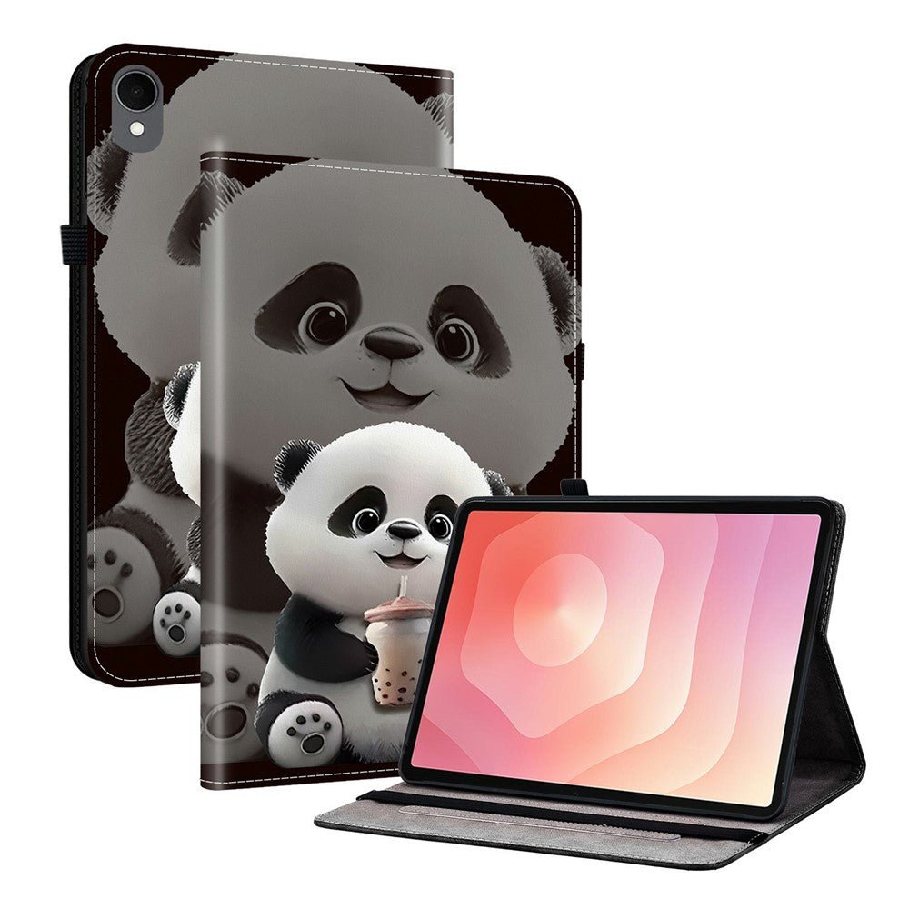For Samsung Galaxy Tab S11 Leather Case Pattern Printed Stand Tablet Cover with Card Slots