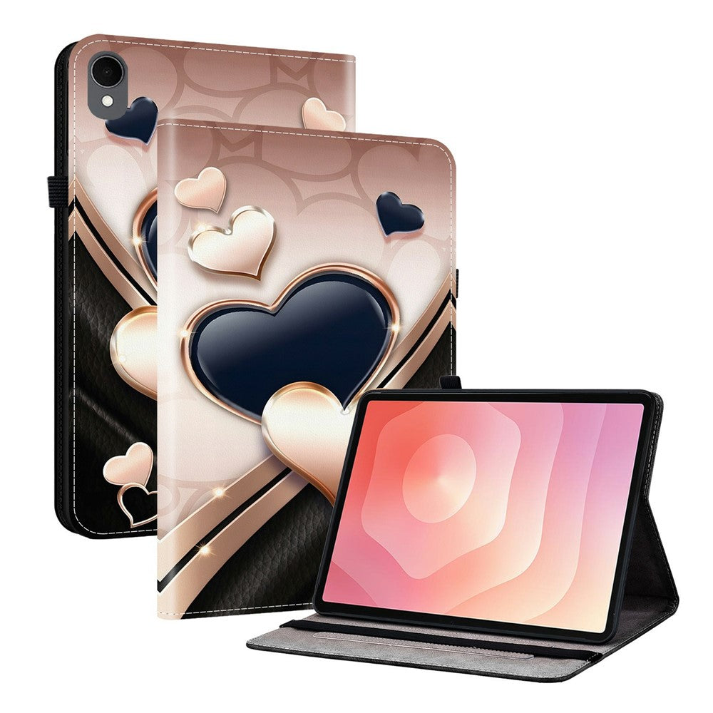 For Samsung Galaxy Tab S11 Leather Case Pattern Printed Stand Tablet Cover with Card Slots