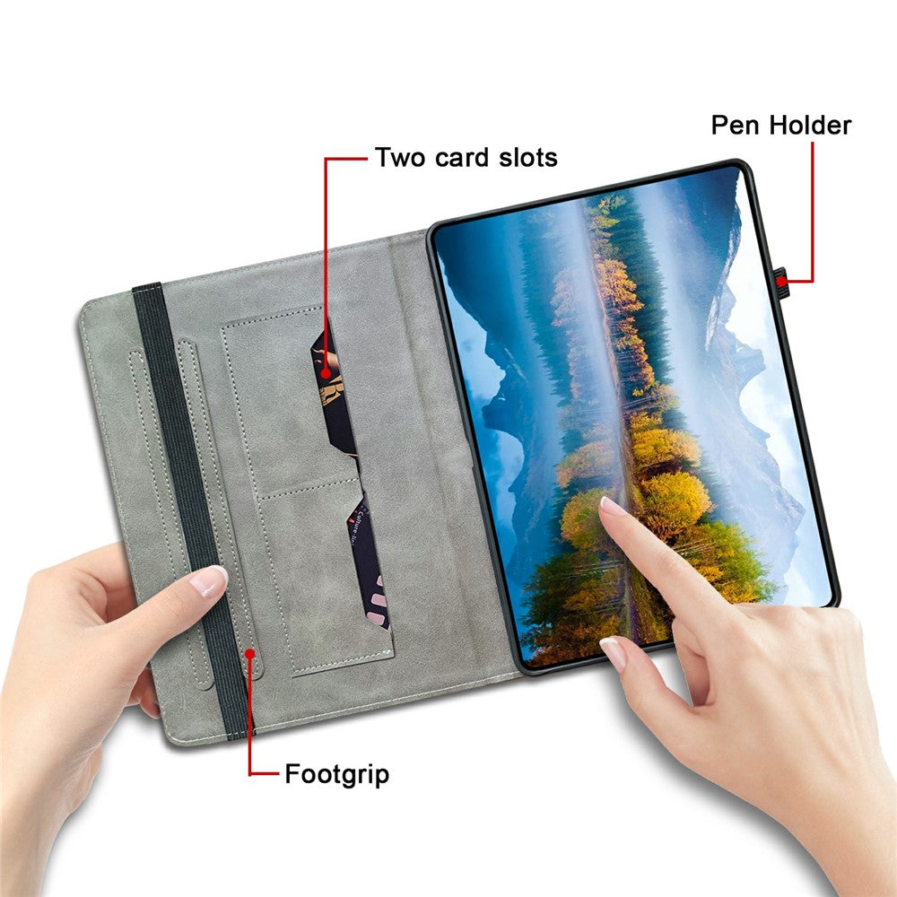For Lenovo Legion Y700 (2025) Leather Case Pattern Printed Stand Tablet Cover with Card Slots