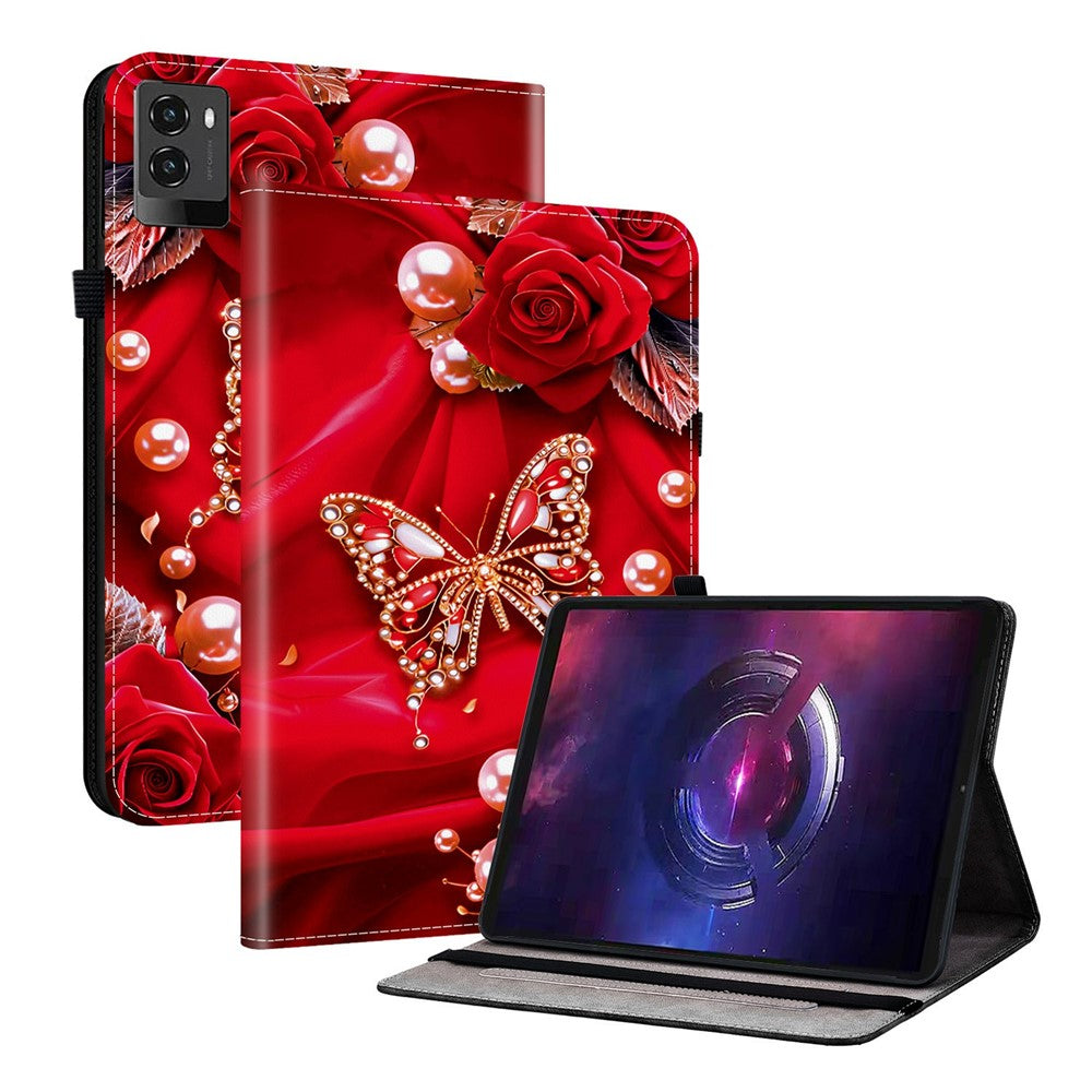 For Lenovo Legion Y700 (2025) Leather Case Pattern Printed Stand Tablet Cover with Card Slots
