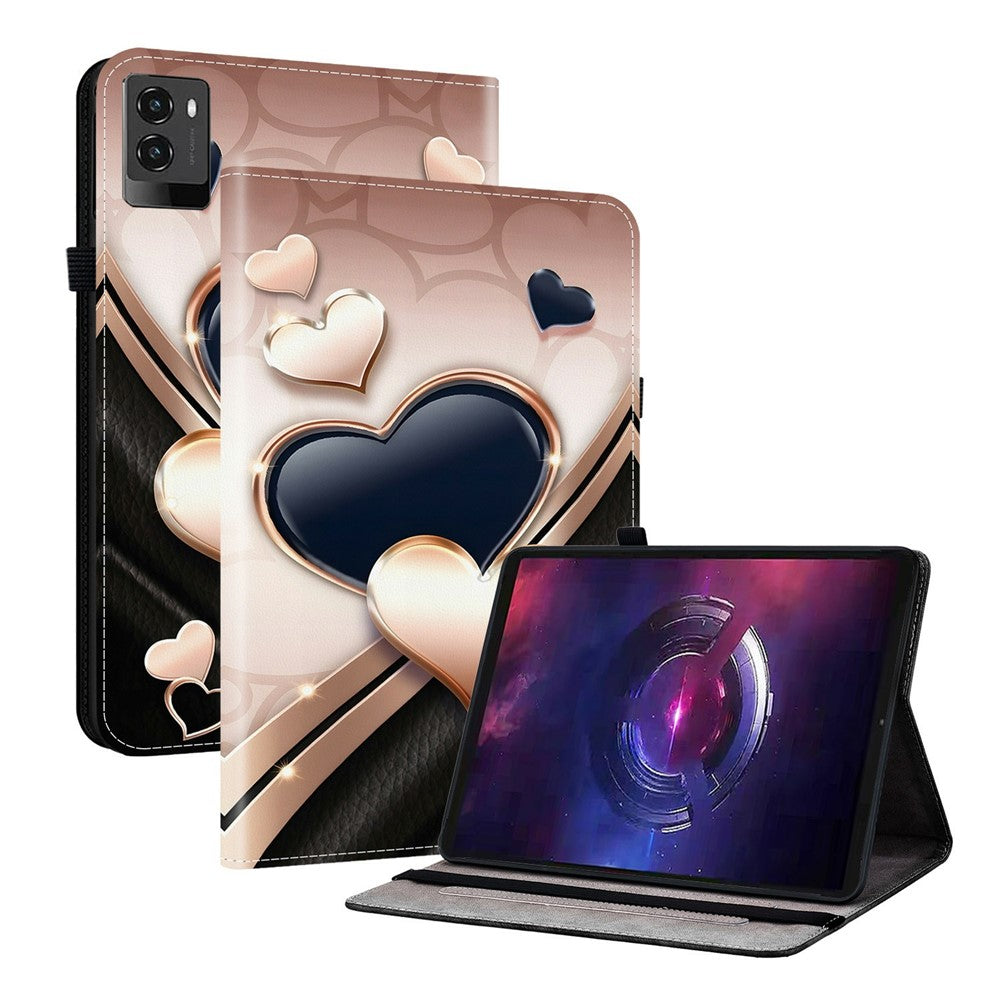 For Lenovo Legion Y700 (2025) Leather Case Pattern Printed Stand Tablet Cover with Card Slots