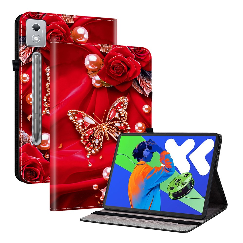 Leather Case For Lenovo Tab P12 Pro 12.7 2025 / Xiaoxin Pad Pro 12.7 (2025) Pattern Printed Stand Tablet Cover with Card Slots