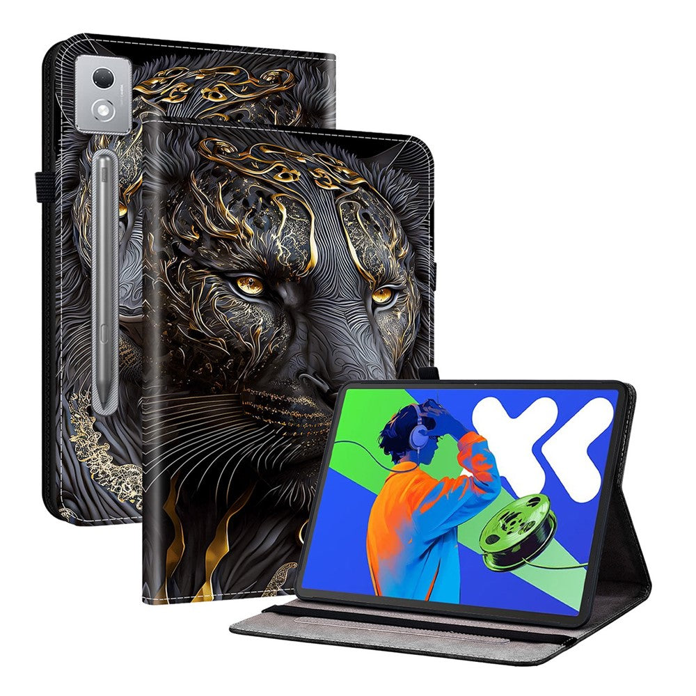 Leather Case For Lenovo Tab P12 Pro 12.7 2025 / Xiaoxin Pad Pro 12.7 (2025) Pattern Printed Stand Tablet Cover with Card Slots