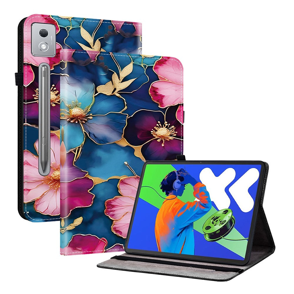 Leather Case For Lenovo Tab P12 Pro 12.7 2025 / Xiaoxin Pad Pro 12.7 (2025) Pattern Printed Stand Tablet Cover with Card Slots