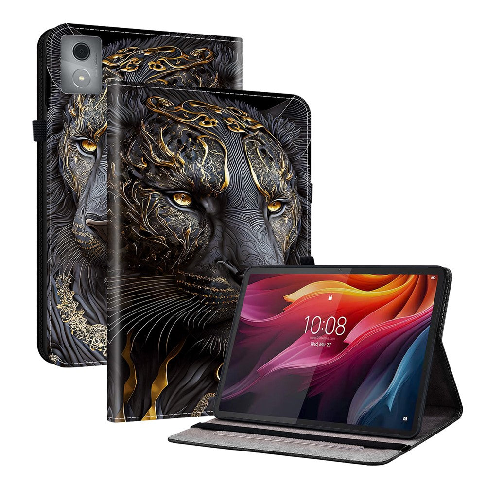 Leather Case For Lenovo Tab K11 Plus  /  M11 Plus  /  Xiaoxin Pad Plus (2024) Pattern Printed Stand Tablet Cover with Card Slots