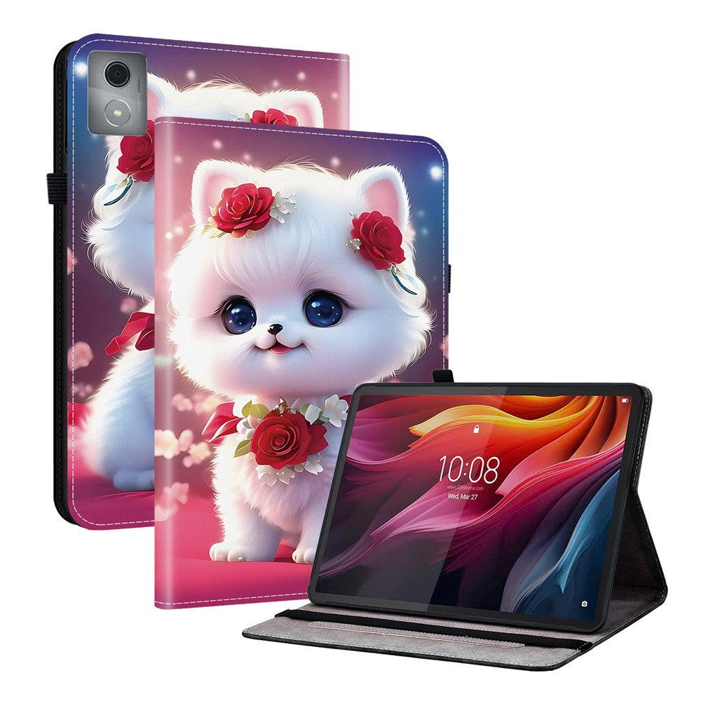 Leather Case For Lenovo Tab K11 Plus  /  M11 Plus  /  Xiaoxin Pad Plus (2024) Pattern Printed Stand Tablet Cover with Card Slots
