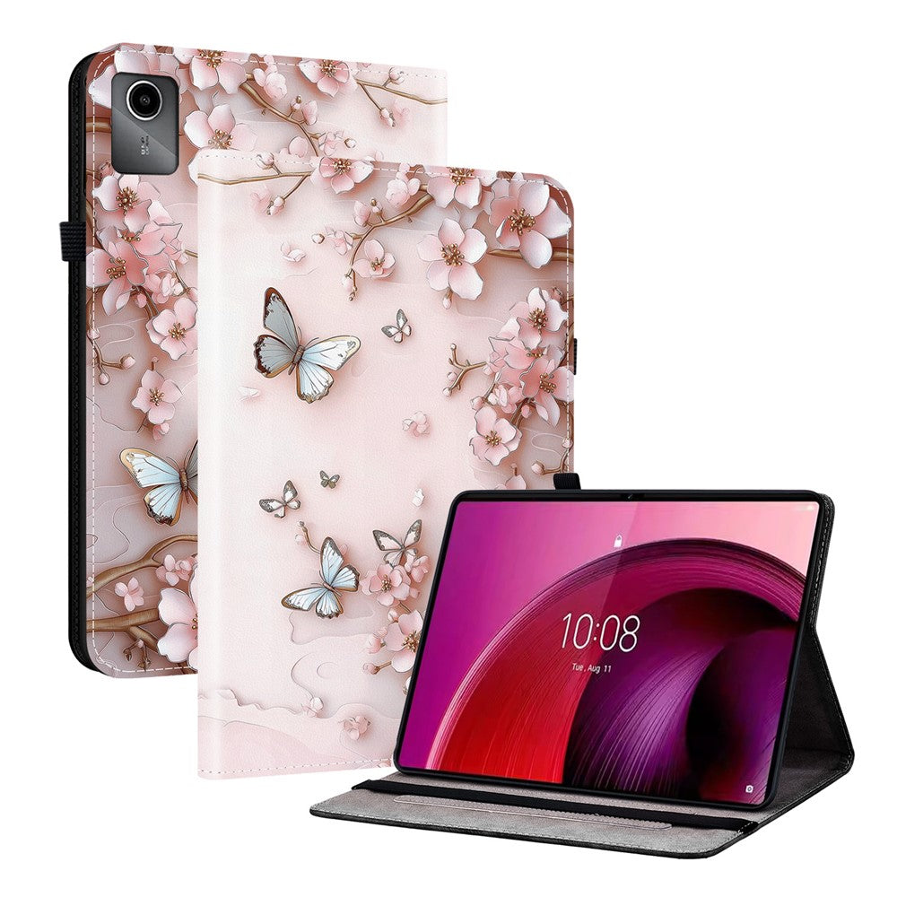 For Lenovo Tab M11  /  Xiaoxin Pad 11 2024 Leather Case Pattern Printed Stand Tablet Cover with Card Slots