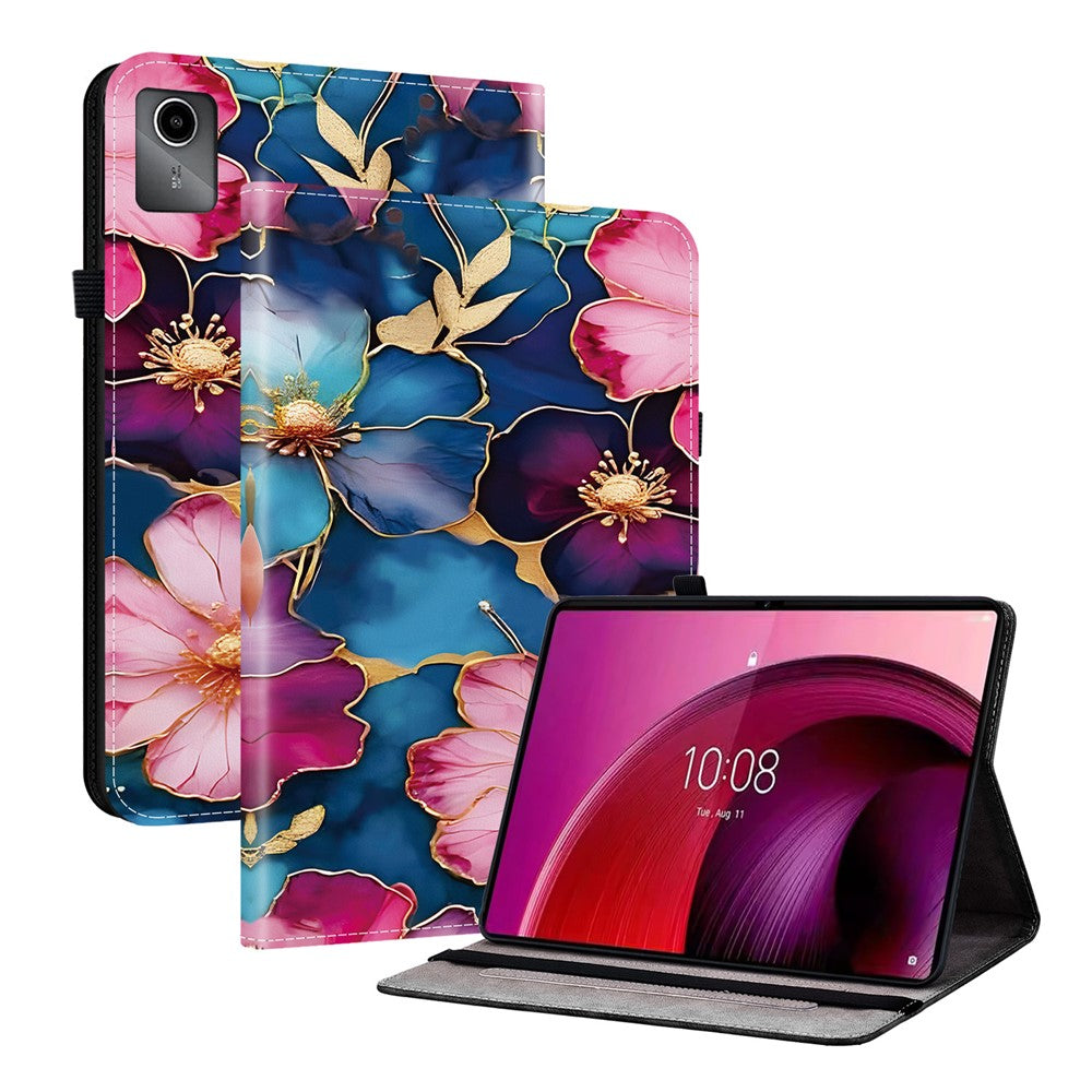 For Lenovo Tab M11  /  Xiaoxin Pad 11 2024 Leather Case Pattern Printed Stand Tablet Cover with Card Slots