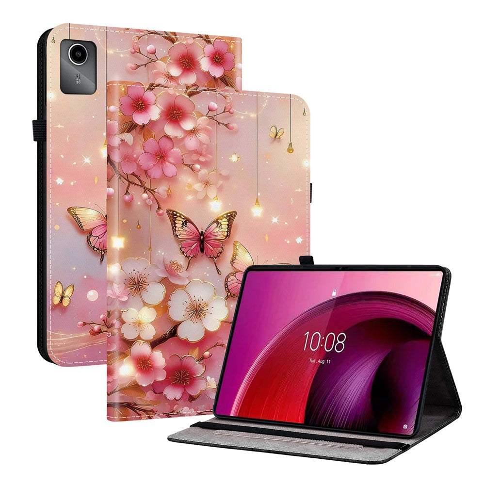 For Lenovo Tab M11  /  Xiaoxin Pad 11 2024 Leather Case Pattern Printed Stand Tablet Cover with Card Slots