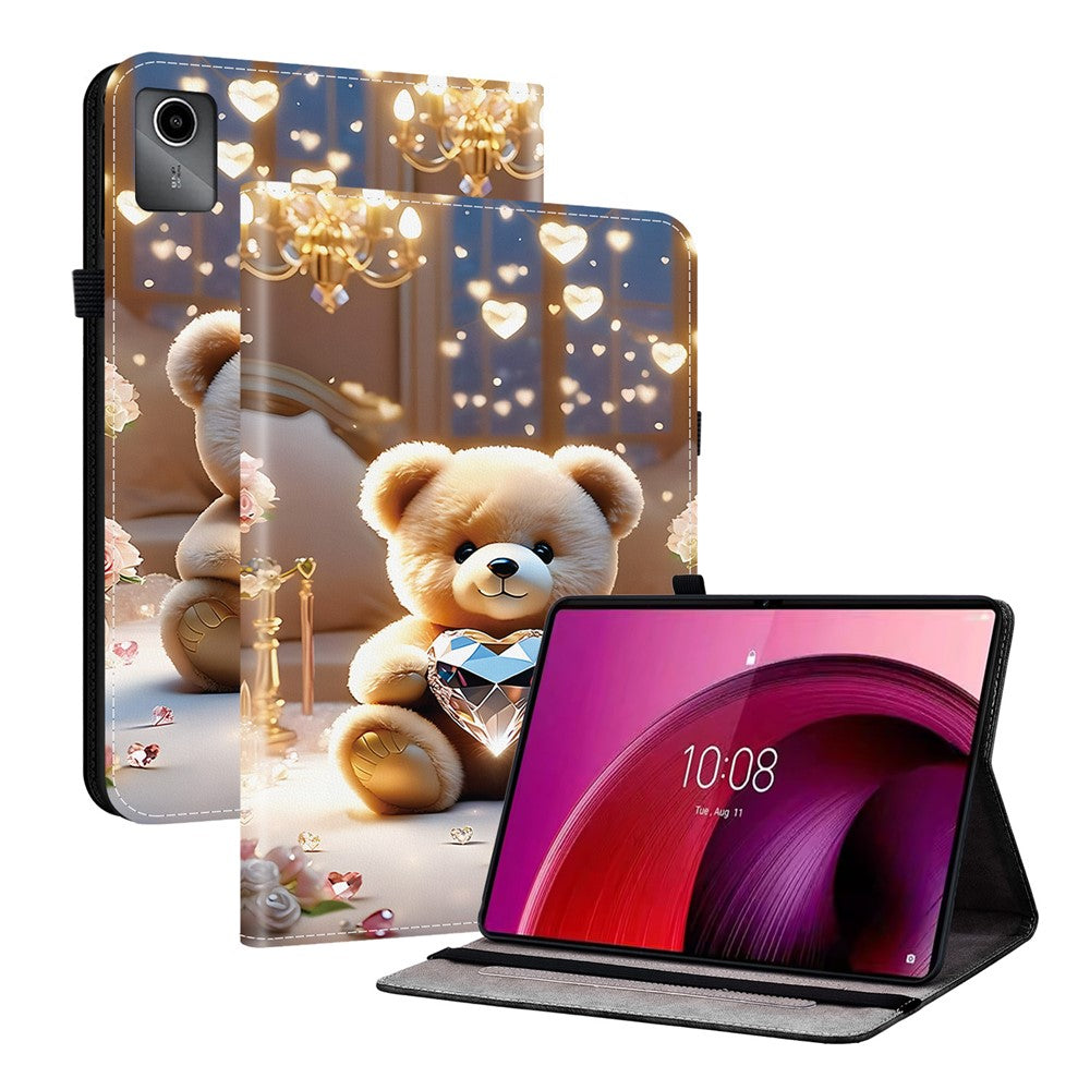 For Lenovo Tab M11  /  Xiaoxin Pad 11 2024 Leather Case Pattern Printed Stand Tablet Cover with Card Slots