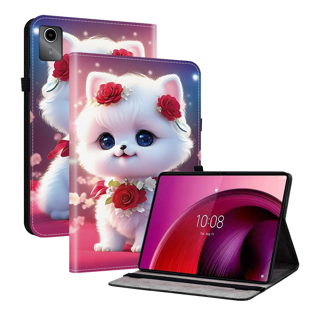 For Lenovo Tab M11  /  Xiaoxin Pad 11 2024 Leather Case Pattern Printed Stand Tablet Cover with Card Slots