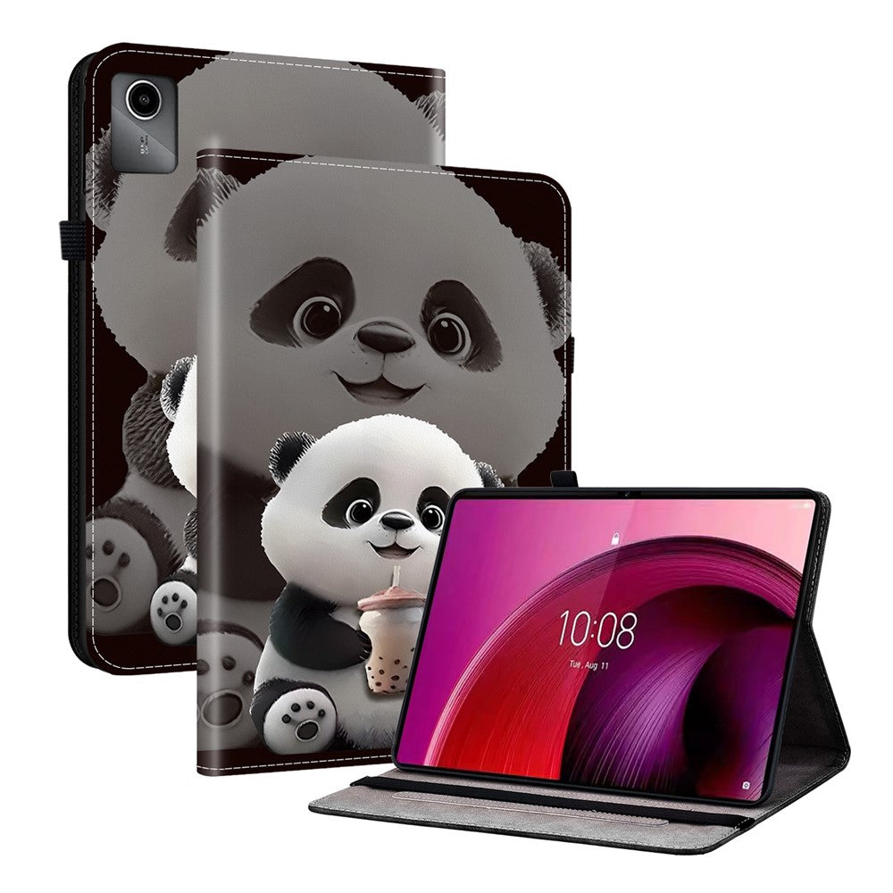 For Lenovo Tab M11  /  Xiaoxin Pad 11 2024 Leather Case Pattern Printed Stand Tablet Cover with Card Slots