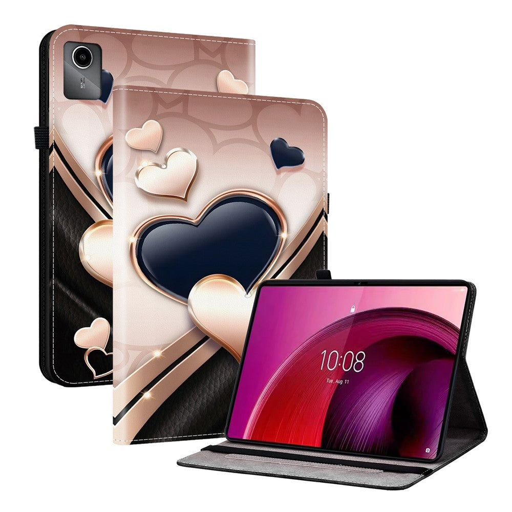 For Lenovo Tab M11  /  Xiaoxin Pad 11 2024 Leather Case Pattern Printed Stand Tablet Cover with Card Slots