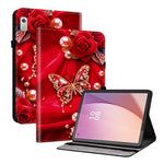 For Lenovo Tab M9 TB-310FU Leather Case Pattern Printed Stand Tablet Cover with Card Slots