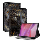 Läderfodral för Lenovo Tab TB311FU med mönster och stativ, surfplatta och kortplatser