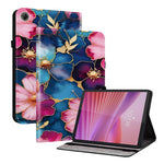 Läderfodral för Lenovo Tab TB311FU med mönster och stativ, surfplatta och kortplatser