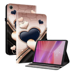 Läderfodral för Lenovo Tab TB311FU med mönster och stativ, surfplatta och kortplatser