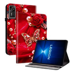 For Lenovo Legion Y700 Gen 4 Leather Case Pattern Printed Stand Tablet Cover with Card Slots