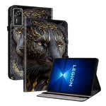 For Lenovo Legion Y700 Gen 4 Leather Case Pattern Printed Stand Tablet Cover with Card Slots