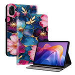 Läderfodral för Xiaomi Redmi Pad 2 11, mönstertryckt stativ, surfplatta med kortplatser