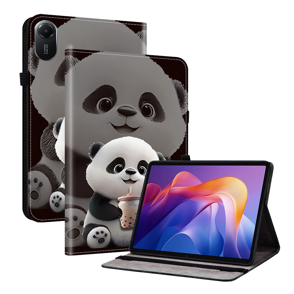 Läderfodral för Xiaomi Redmi Pad 2 11, mönstertryckt stativ, surfplatta med kortplatser