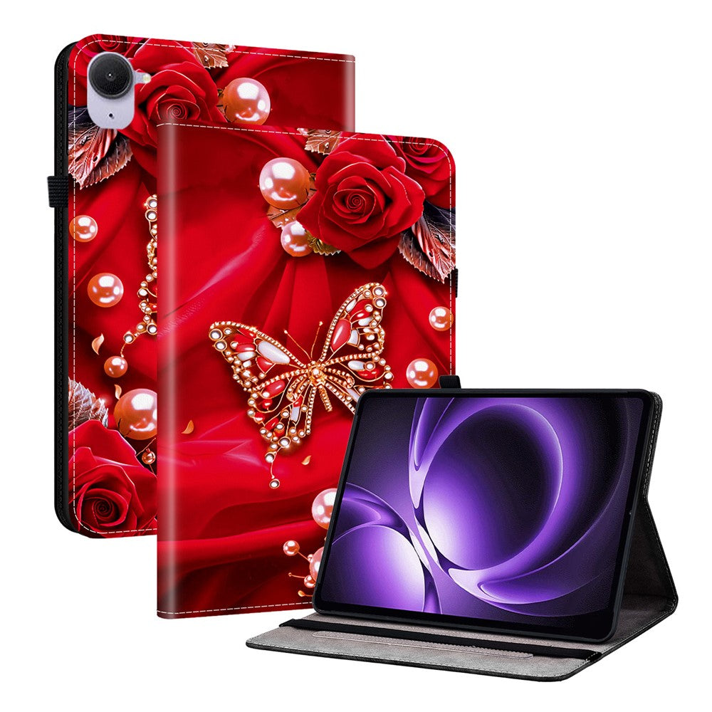 For Xiaomi Redmi K Pad Leather Case Pattern Printed Stand Tablet Cover with Card Slots