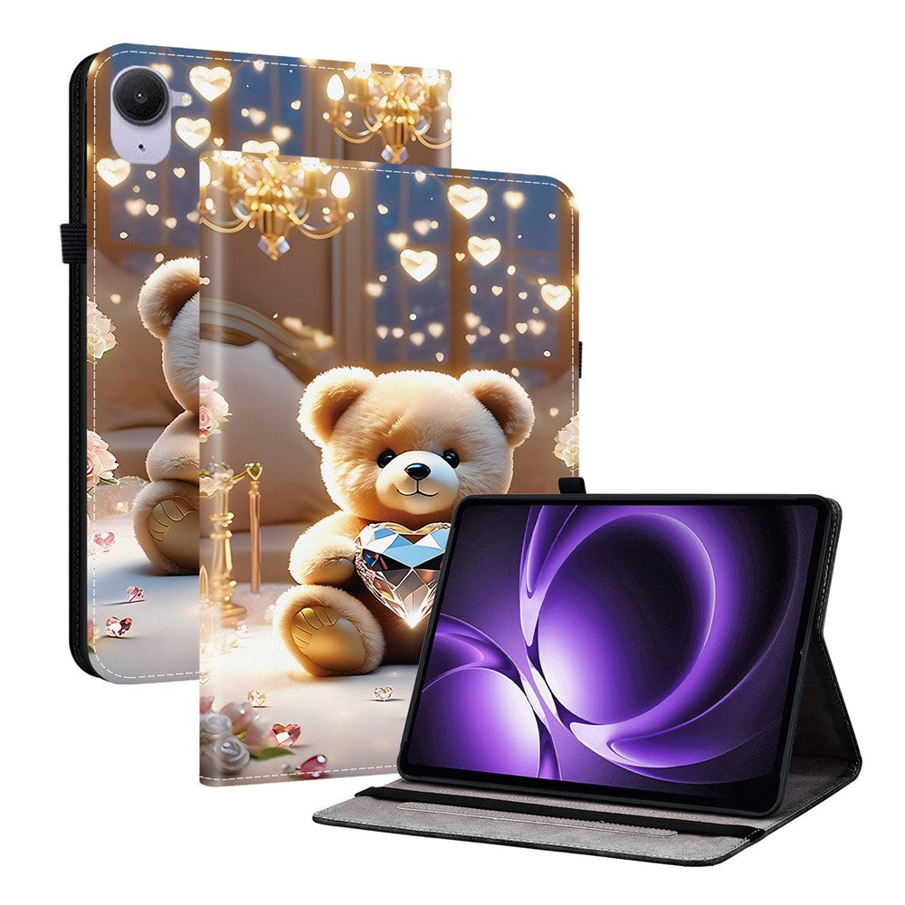 For Xiaomi Redmi K Pad Leather Case Pattern Printed Stand Tablet Cover with Card Slots