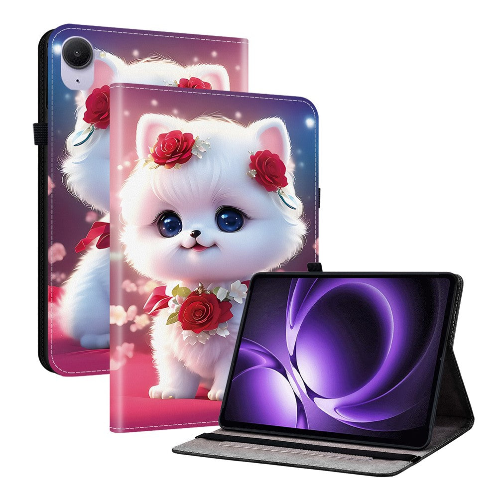For Xiaomi Redmi K Pad Leather Case Pattern Printed Stand Tablet Cover with Card Slots