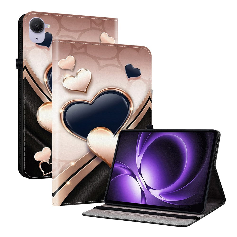 For Xiaomi Redmi K Pad Leather Case Pattern Printed Stand Tablet Cover with Card Slots