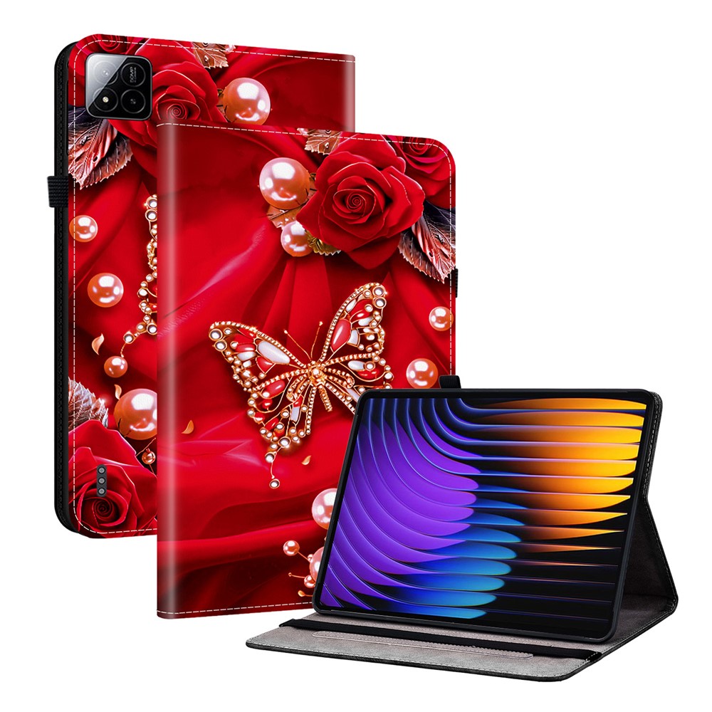 For Xiaomi Poco Pad X1 / Pad 8 Pro / Pad 8 / Pad 7 Pro / Pad 7 Leather Case Pattern Printed Stand Tablet Cover with Card Slots