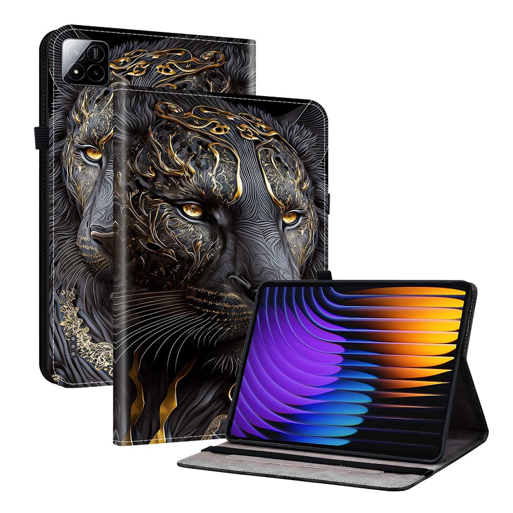 For Xiaomi Poco Pad X1 / Pad 8 Pro / Pad 8 / Pad 7 Pro / Pad 7 Leather Case Pattern Printed Stand Tablet Cover with Card Slots