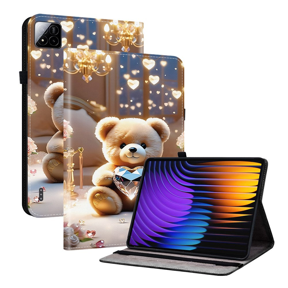 For Xiaomi Poco Pad X1 / Pad 8 Pro / Pad 8 / Pad 7 Pro / Pad 7 Leather Case Pattern Printed Stand Tablet Cover with Card Slots