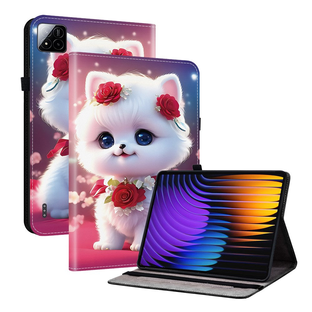 For Xiaomi Poco Pad X1 / Pad 8 Pro / Pad 8 / Pad 7 Pro / Pad 7 Leather Case Pattern Printed Stand Tablet Cover with Card Slots
