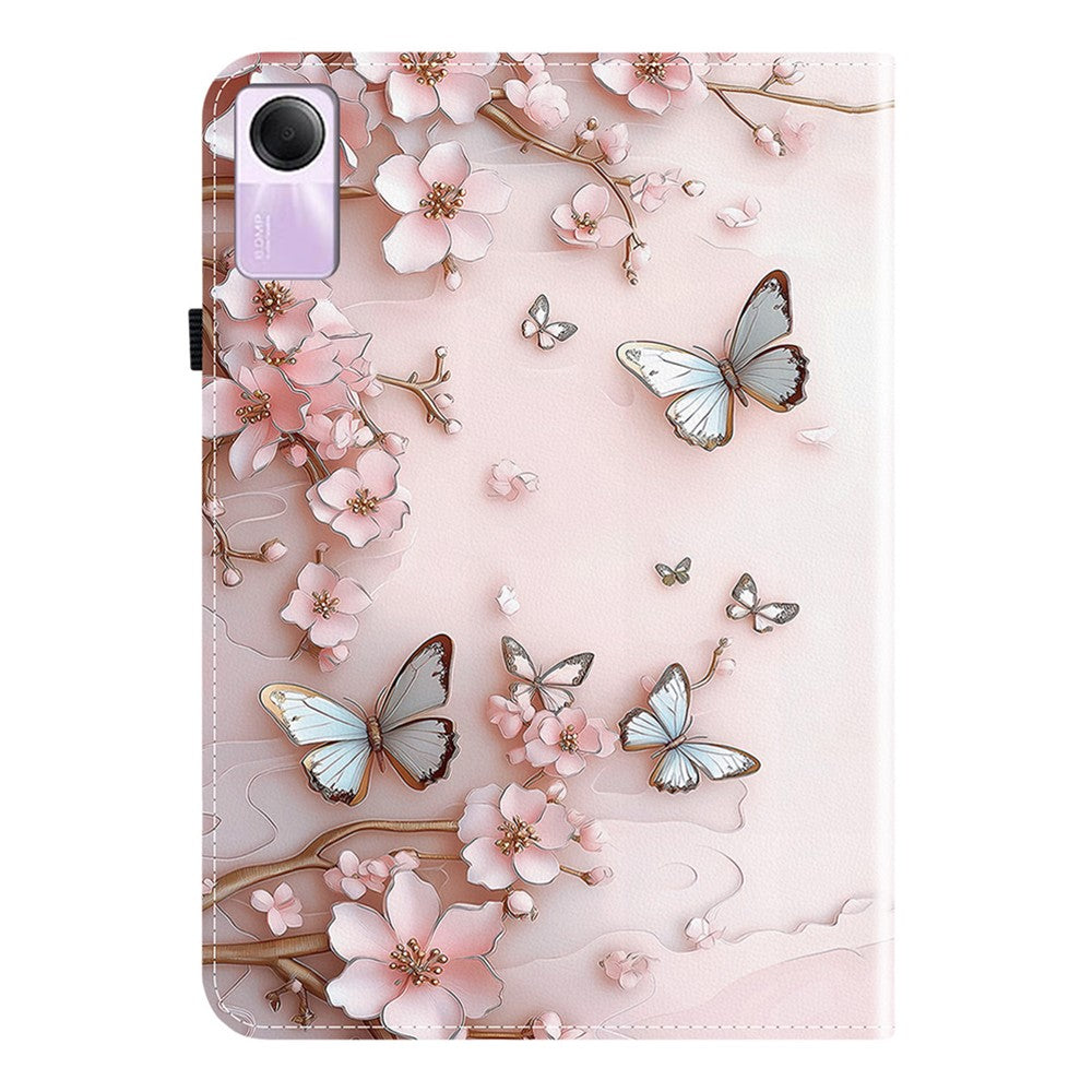 For Xiaomi Redmi Pad SE Leather Case Pattern Printed Stand Tablet Cover with Card Slots