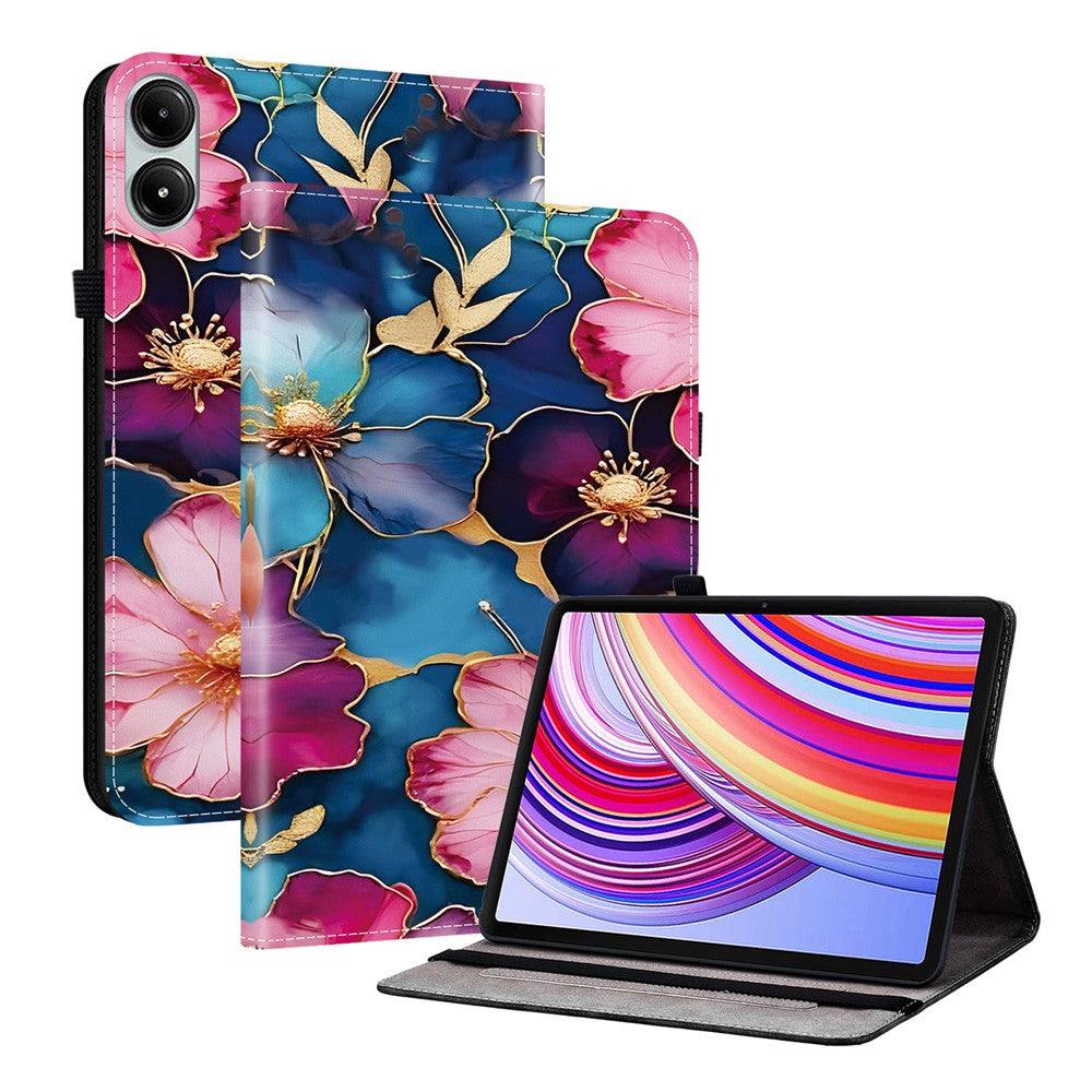 Leather Case For Xiaomi Redmi Pad Pro 5G  /  Redmi Pad Pro  /  Poco Pad 5G  /  4G Pattern Printed Stand Tablet Cover with Card Slots