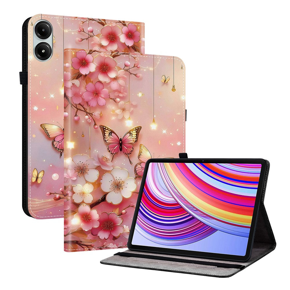 Leather Case For Xiaomi Redmi Pad Pro 5G  /  Redmi Pad Pro  /  Poco Pad 5G  /  4G Pattern Printed Stand Tablet Cover with Card Slots