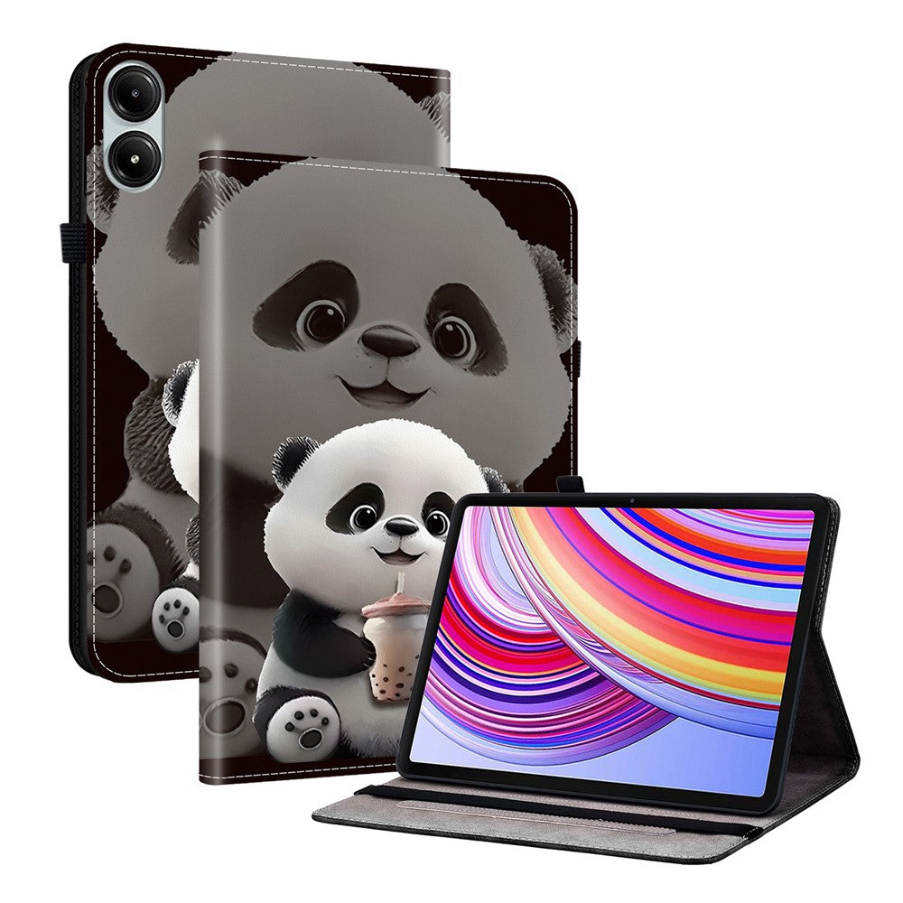 Leather Case For Xiaomi Redmi Pad Pro 5G  /  Redmi Pad Pro  /  Poco Pad 5G  /  4G Pattern Printed Stand Tablet Cover with Card Slots
