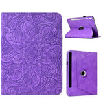 Læderetui til Samsung Galaxy Tab S10 FE / S9 FE / S9 Kortlommer Roterende Stand Mandala Blomster Tablet Cover