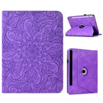 For Samsung Galaxy Tab S11 Leather Case Card Slots Rotary Stand Mandala Flower Tablet Cover